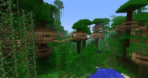Tree Village Jungle Minecraft Project Minecraft Projects Minecraft