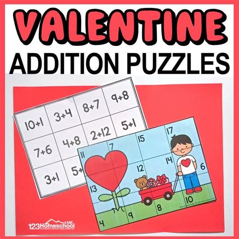 Free Printable Valentines Day Math Puzzles Addition Best Pixel Design