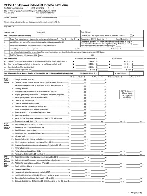 Iowa 1040 Fillable Form Fill Out And Sign Online Dochub