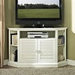 Walker Edison White Corner TV Stand (Accommodates TVs up to 60-in ...