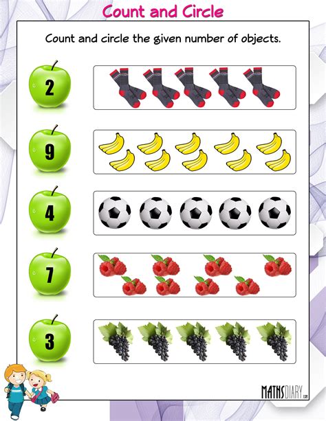 Counting Nursery Math Worksheets