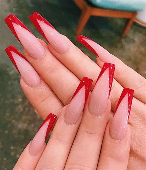 exquisite photo cutenails in 2020 red acrylic nails holiday acrylic nails long nail art