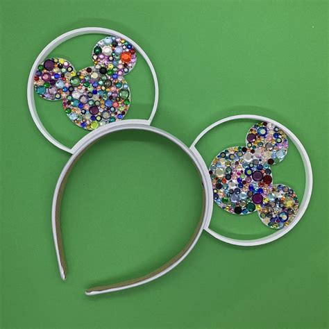 Hand Applied Crystal Rhinestone 3d Printed Mouse Ears Lizzie Makes