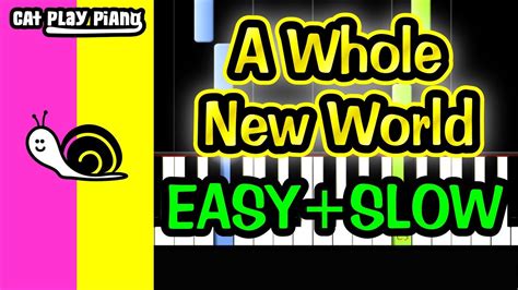 world piano tutorial easy slow  sheet   aladdin youtube