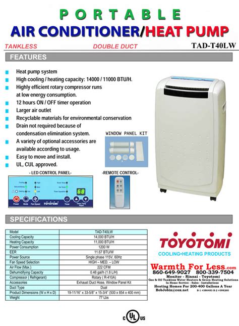 The original cost will depend on a number of factors including the equipment used, permits required, and labor charges. Warmth For Less Incorporated : Toyotomi Portable Air ...