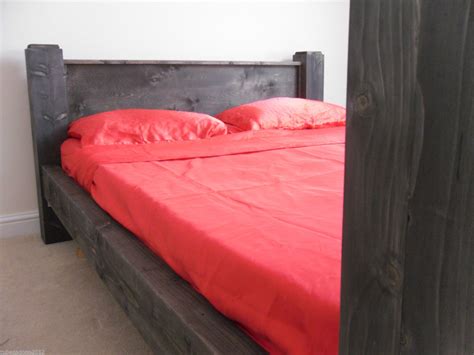 Black Sex Bondage Fetish Chunky Solid Bed Frame Converts Into