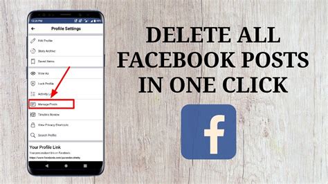 How To Delete All Facebook Posts At Once Youtube