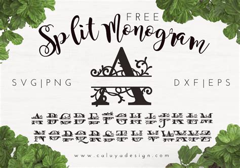 Free Split Monogram Svg Files For Cricut Iucn Water