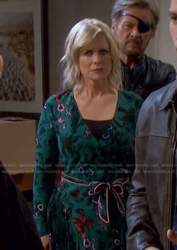 Wornontv Kaylas Green Floral Wrap Dress On Days Of Our Lives Mary