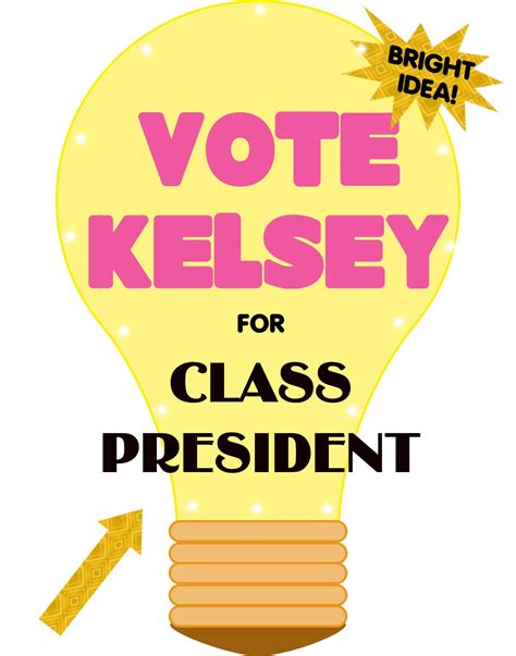 Make A School Election Poster Vote For Class President Poster Ideas