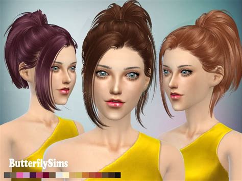Butterflysims Hairstyle 060 Sims 4 Hairs Sims Hair Sims 4 Sims 4