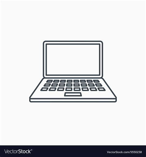 Notebook Icon Mobile Laptop Sign Royalty Free Vector Image