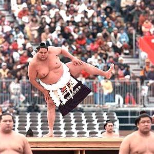 Grand Champion Sumo Wrestler Akebono Performs A Ring Entering Ceremony