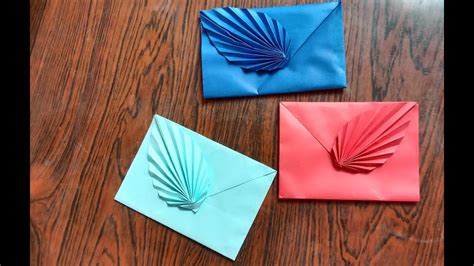 How To Make An Origami Leaf Envelope Easy Origami Envelope Diy