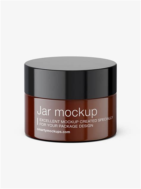 Cosmetic Cream Jar Mockup Amber Smarty Mockups