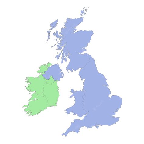 Premium Vector High Quality Political Map Of United Kingdom And