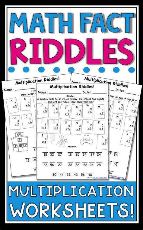 Multiplication Facts Riddles Help Each Student With Memorizing Their