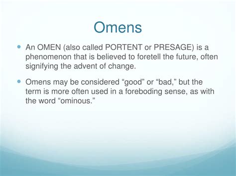 Whats An Omen Meaning Mastery Wiki
