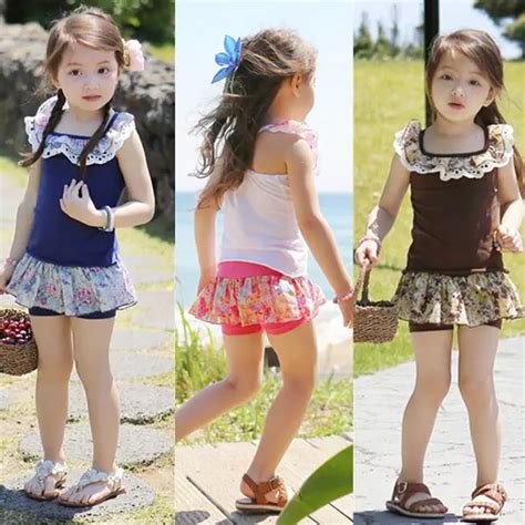 Niñas Trajes De Verano Niñas Falda De Los Apoyos Short Pant Conjuntos