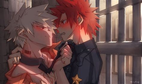 Idk If Bakugou Is A Woman Or A Guy In This Pic Ill Just Say Its A Guy So Enjoy Kirishima