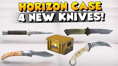 Csgo 4 New Knives 15x Horizon Case Unboxing Youtube