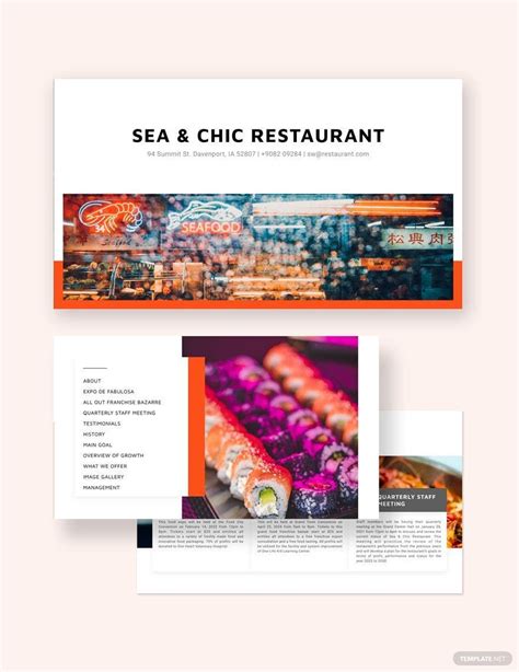 Restaurant Business Presentation Template Download In Powerpoint