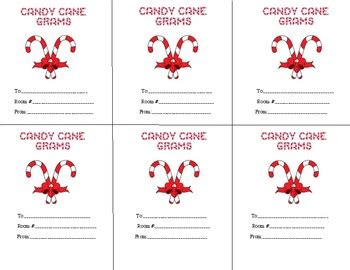 Buy spangler candy large red and white candy canes in the 80 count jar to save money and have plenty for decorating, eating, or crafts! Candy Cane Gram by Christa Tacheira | Teachers Pay Teachers