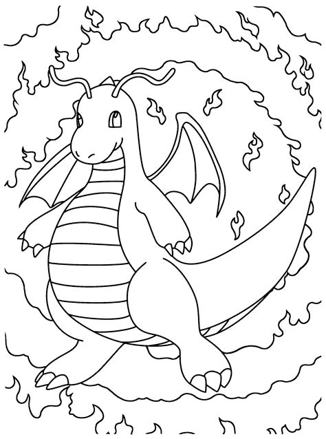 Dragonite Kleurplaten Pokemon Afbeeldingen En Kleurboek