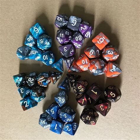 Pcs Set Trpg Game Dungeons Dragons Polyhedral D D Multi Sided Acrylic Dice In Gags