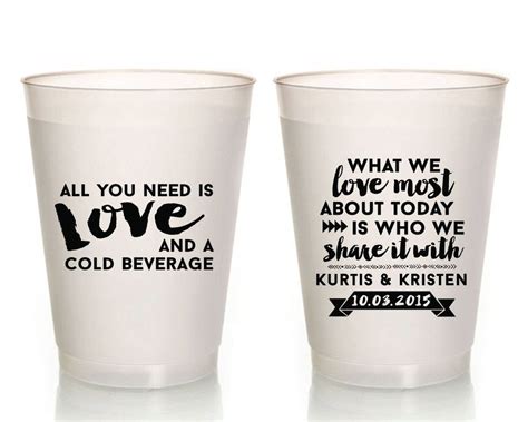 All You Need Is Love Wedding Cups Wedding Cups What We Love Most