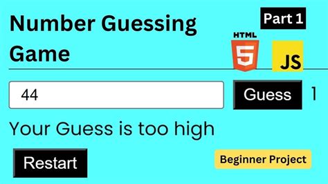 Number Guessing Game Using Html Css And Javascript Part Hindi