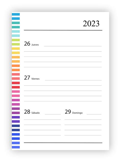 Agenda Imprimible 2023 Semanal Semana A La Vista Archivos Etsy Uk
