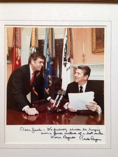John Block And President Ronald Reagan