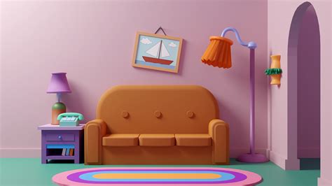 The Simpsons Living Room Behance