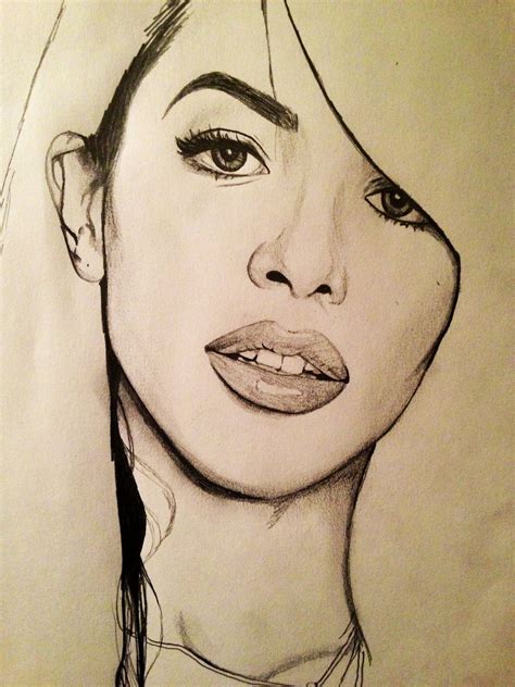 A Drawing Of The Beautiful Aaliyah Dana Haughton Black Girl Art Black