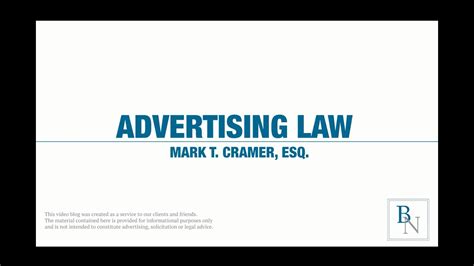 Advertising Law Youtube