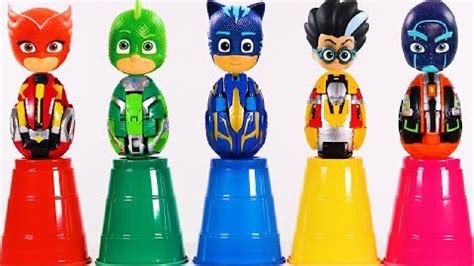 Learn Colors With Pj Masks Toys Pj Masks Wrong Heads Beads Balls