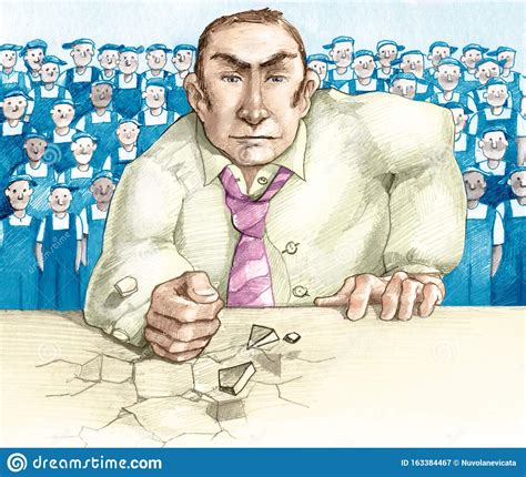 Power Of The Union Political Cartoon Stock Illustration Illustration