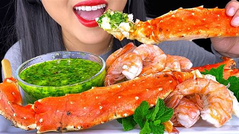 Asmr King Crab Legs Giant Shrimp Secret Sauce Seafood Boil No