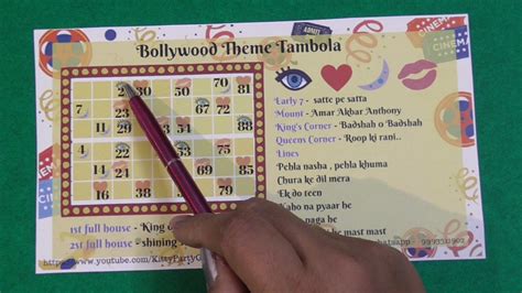Bollywood Theme Tambola In Different Waykitty Party Game Ideasprachi Game Ideas Youtube