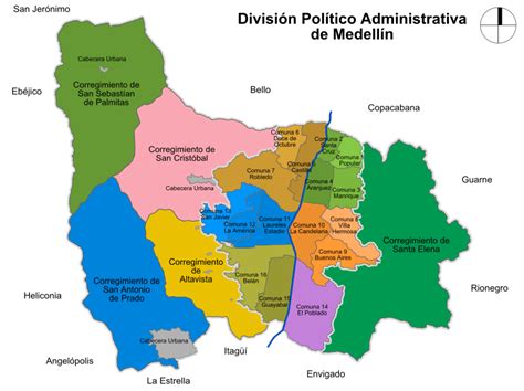 Archivo Mapa División Político Administrativa De Medellín
