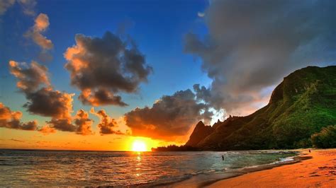 43 Beach Sunset Hd Wallpaper Wallpapersafari