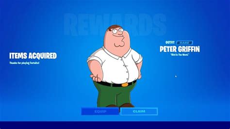 Peter Griffin Fortnite Skin Gameplay Not Clickbait Youtube