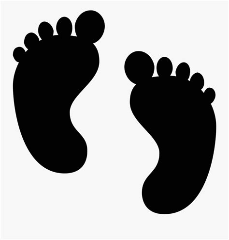Clip Art Black And White Stock Feet Vector Baby Feet Svg Free Free