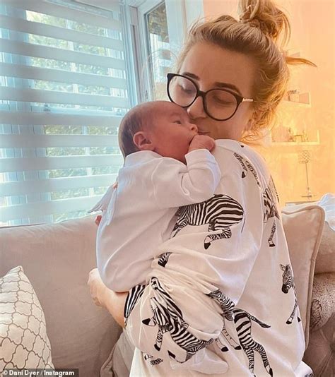 Dani Dyer Shares Adorable Snap Cradling Her Newborn Son Santiago Daily Mail Online