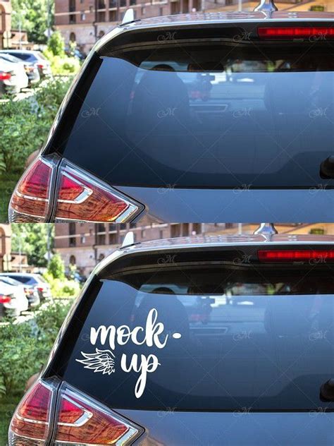 Download Rear Window Car Mock-up. PSD+JPG | Rear window, Car window ...