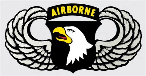 An Airborne Eagle Emblem With The Wordsairbornein Yellow And Black