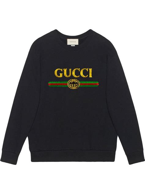 Lyst Gucci Oversize Sweatshirt With Logo In Black