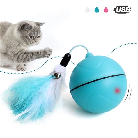 Pet Cat Toy Led Cat Ball Usb Rechargeable Interactive Cat Toy Electric