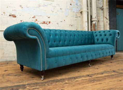 87 wide x 32 deep x 31.5 high, with seat height of 15.5 inches. Geneva Chesterfield Sofa - 4 Seater - House Teal Velvet ...